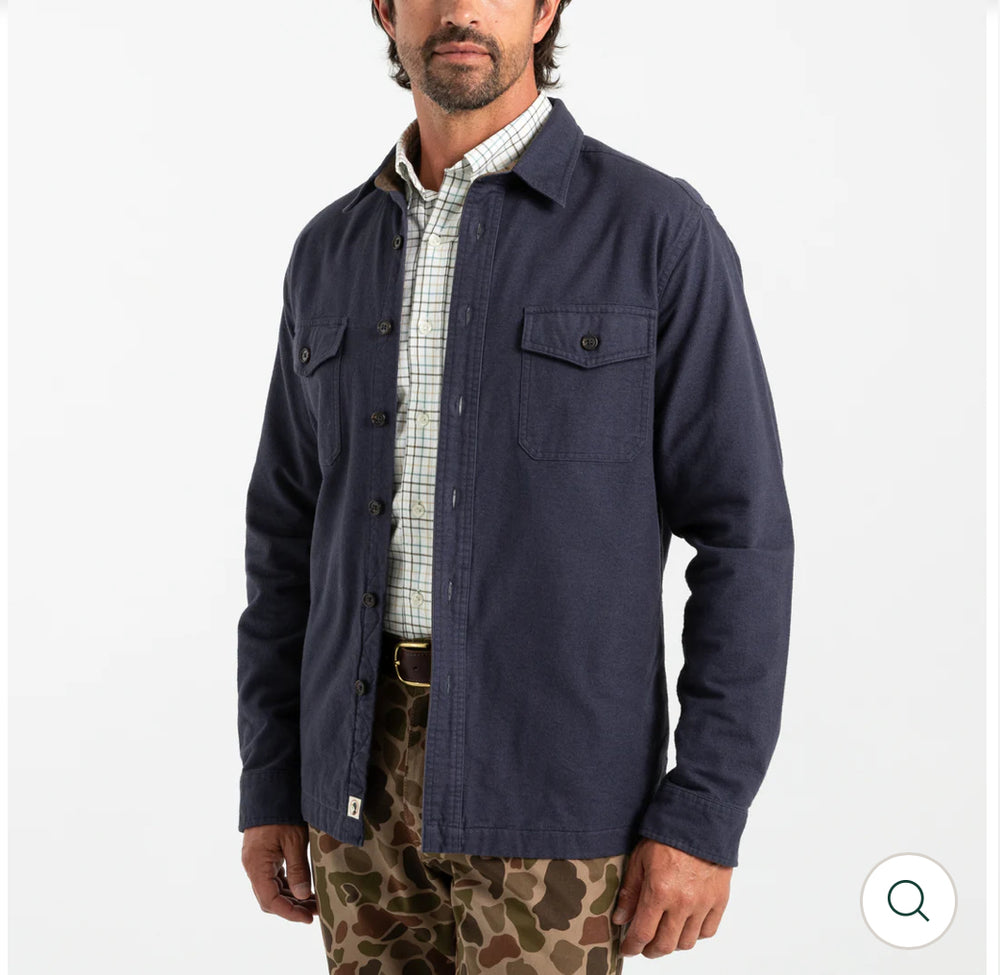 Slater Moleskin Overshirt: Naval Grey