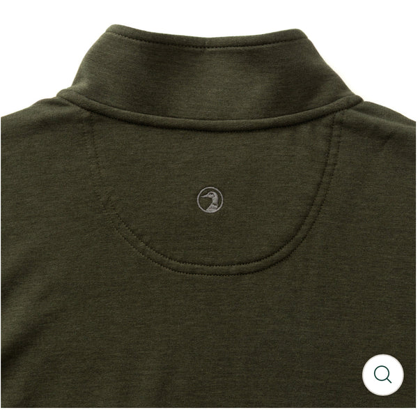 Dunmore Performance 1/4 Zip Pullover - Deep Olive
