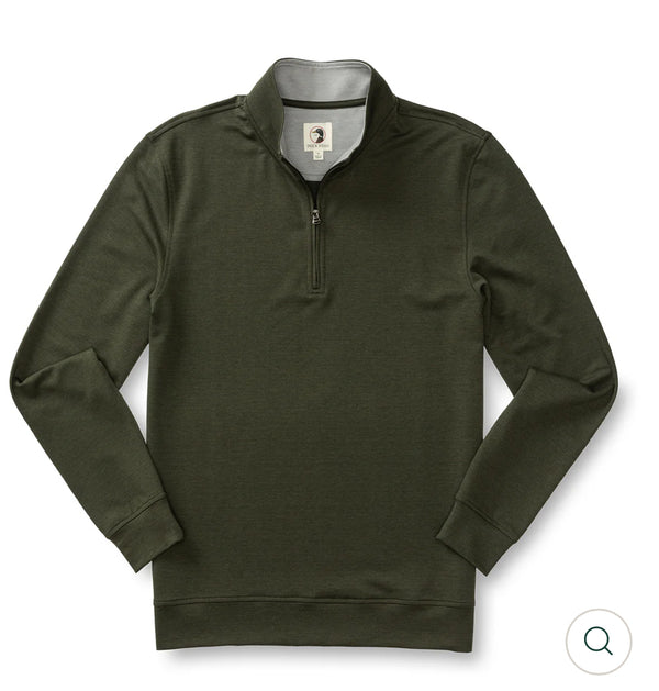 Dunmore Performance 1/4 Zip Pullover - Deep Olive