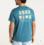 Nautical Flags Short Sleeve T-Shirt: Aegean Blue Heather