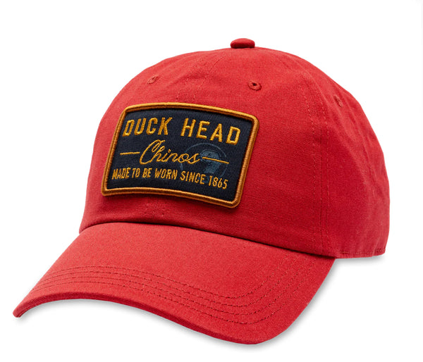 Duck Head Chinos Patch Canvas Hat: Red Ochre