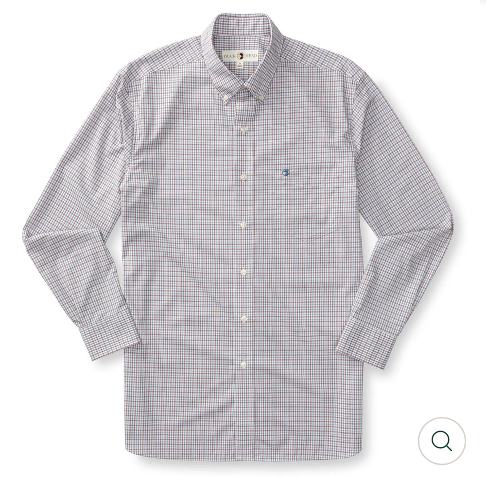 Performance Poplin Sport Shirt
Langley Plaid: Coronet Blue