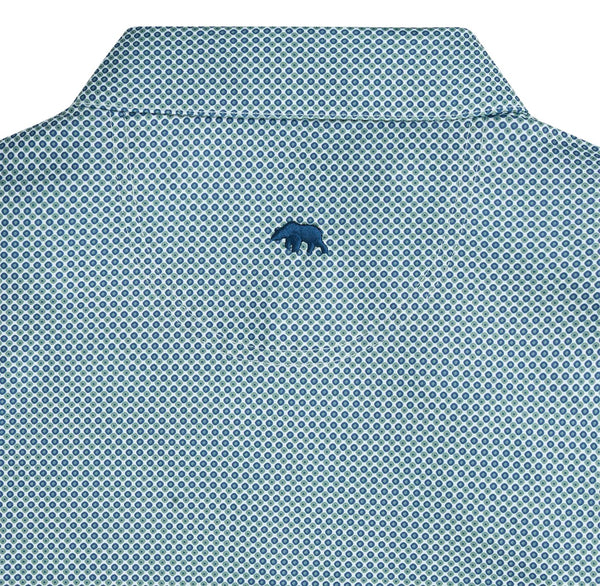 League Printed Performance Polo - Ensign Blue