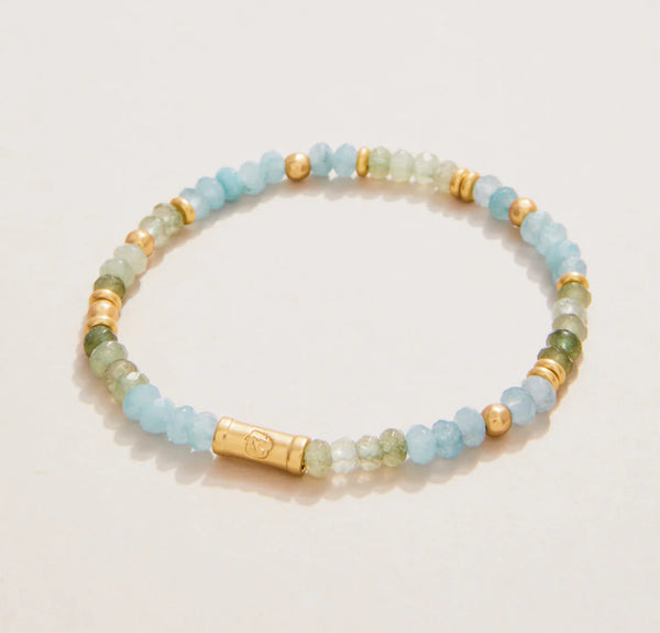 Stone Stretch Bracelet 4mm Blue/Green