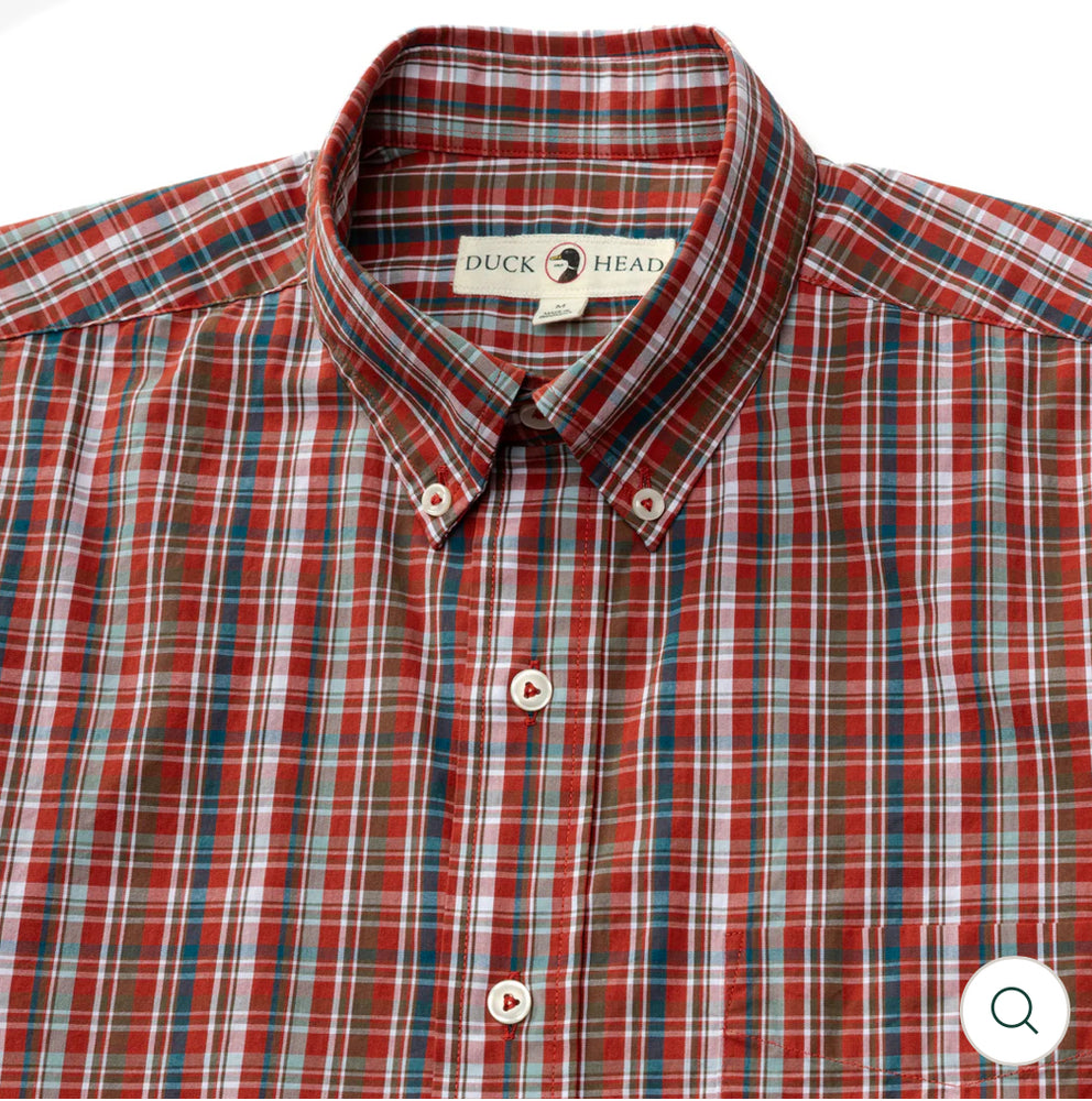 Cotton Poplin Sport Shirt
Watkins Plaid: Red Ochre