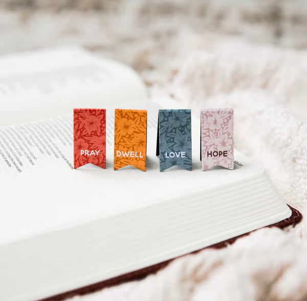 Dwell Magnetic Bookmark Set - Bright Floral