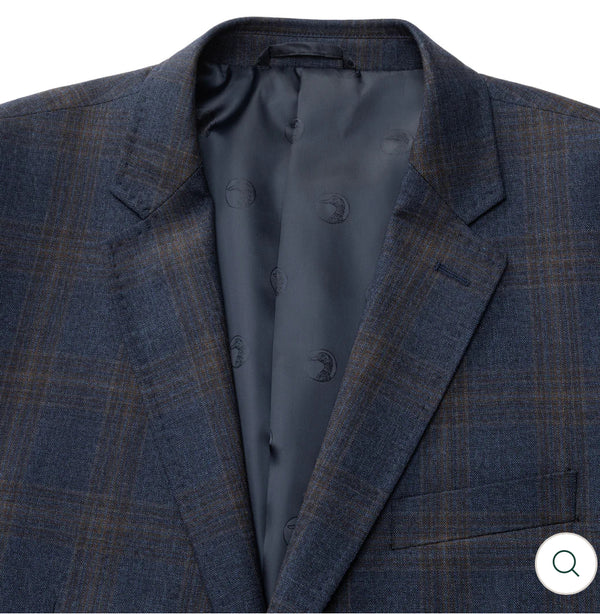 Brennan Plaid Sport Coat : Navy