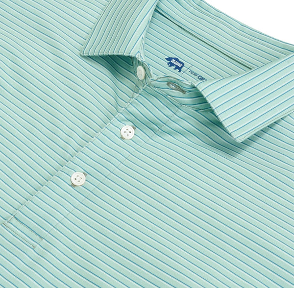 Scout Stripe Performance Polo - Surf