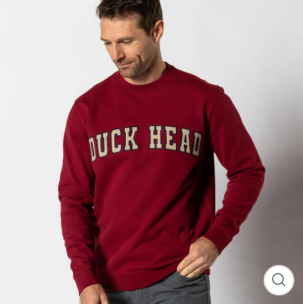 Applique Crewneck Sweatshirt - Deep Red