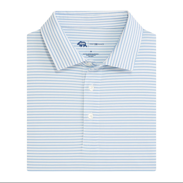 Scout Stripe Performance Polo - Heron