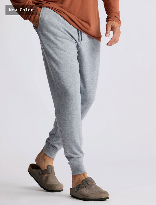 Men's Bamboo Lightweight Fleece Jogger: Heather Grey