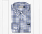 Youth Oak Grove Washed Gingham Dress Shirt: French Blue and Navy