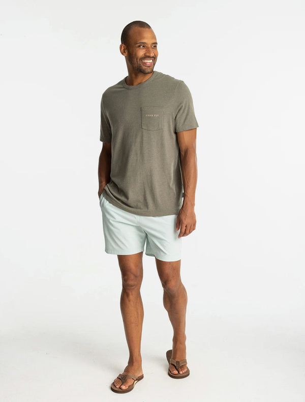 Redfish Camo Pocket Tee: Heather Fatigue