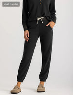 Women's Waffle Jogger: Black Sand