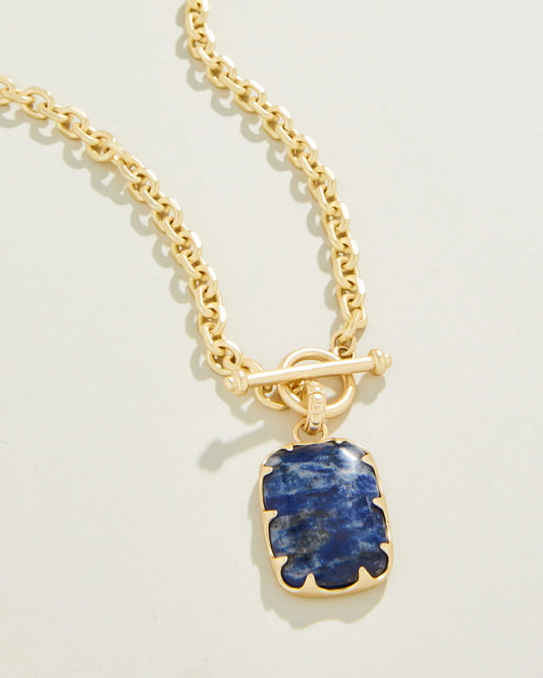 Coralie Toggle Necklace 18" Blue