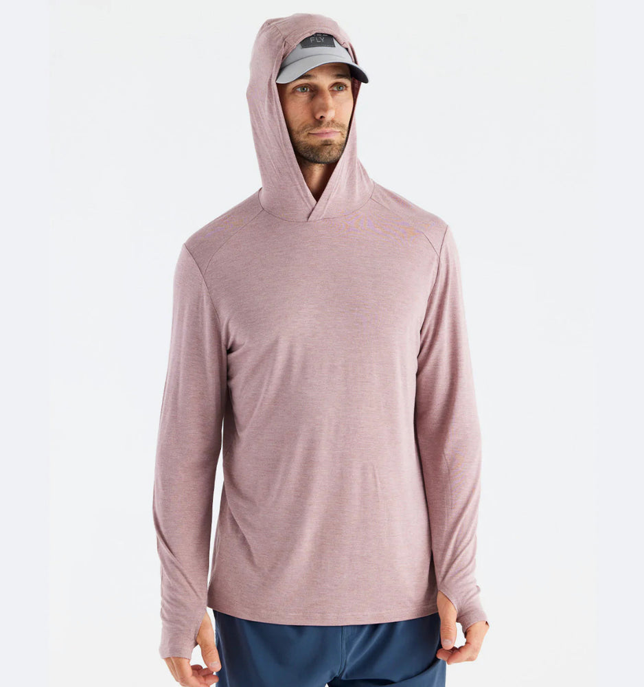 Men's Bamboo Shade Hoodie - Heather Adobe Red