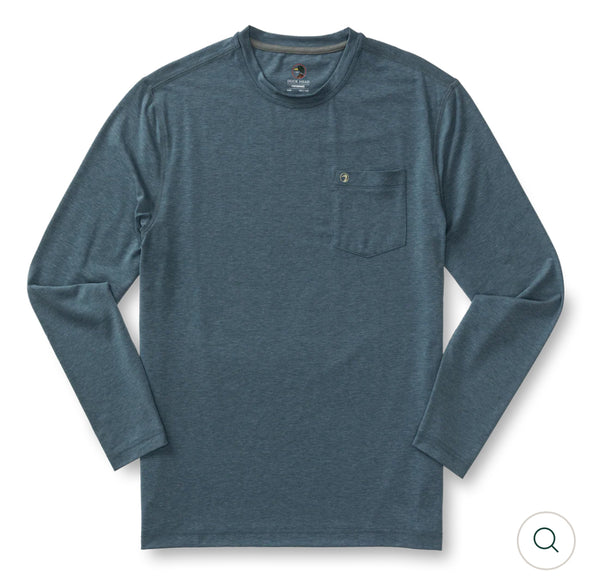 Windward Long Sleeve Performance T-Shirt - Orion Blue Heather