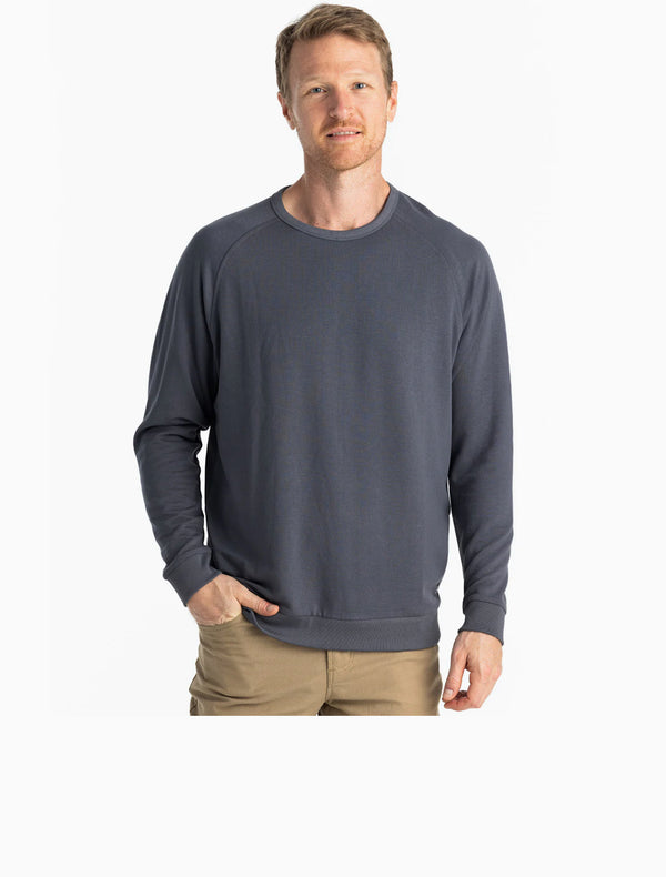 Men's Bamboo Lightweight Fleece Crew: Storm Cloud