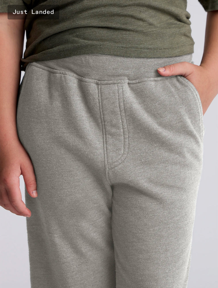 Youth Fleece Jogger: Light Heather Grey