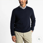 Buckley Merino V-Neck Sweater - Navy