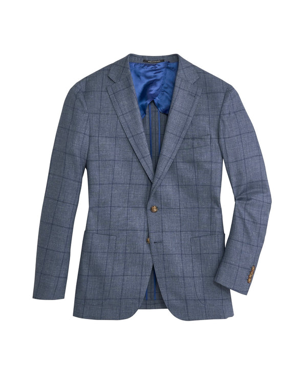 Barberis Captains Windowpane Sport Coat - Captains Blue