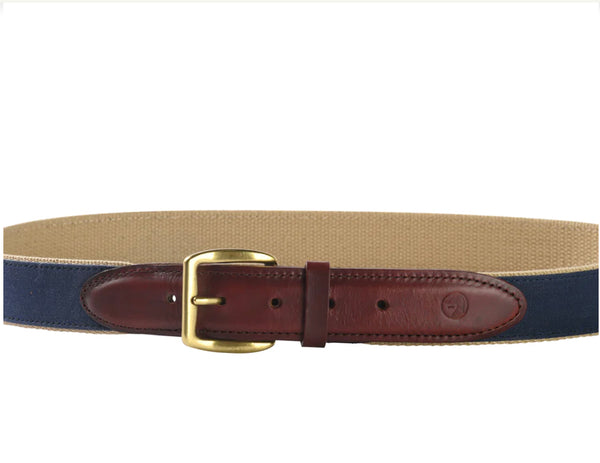 Duck Head Waxed Canvas Belt -Navy
