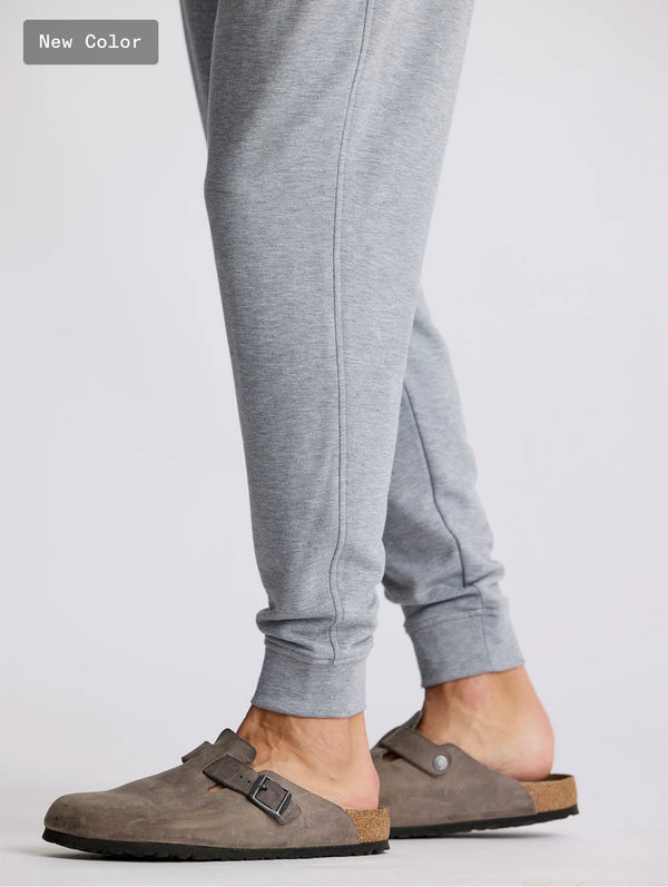Men's Bamboo Lightweight Fleece Jogger: Heather Grey