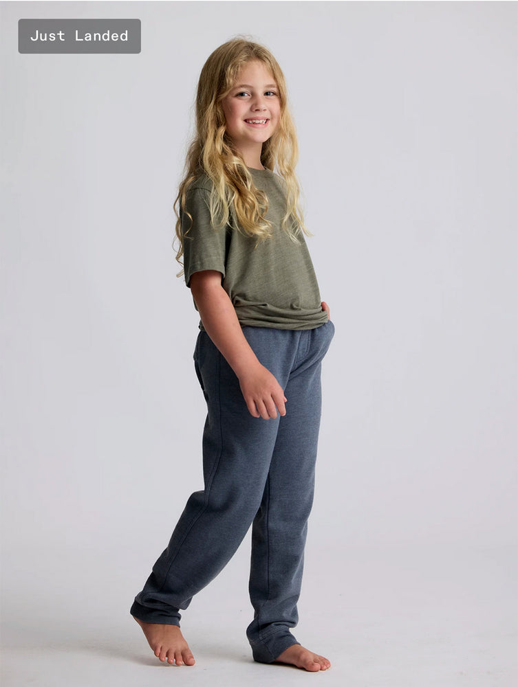 Youth Fleece Jogger: Heather Storm Cloud