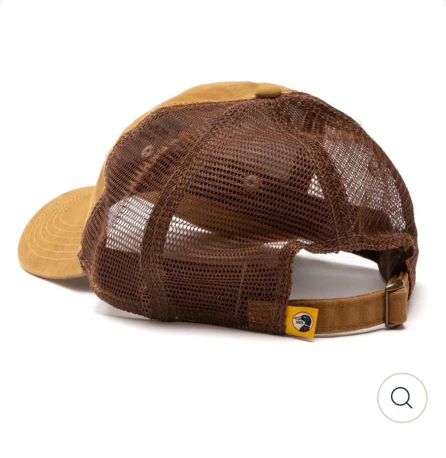 Sanforized Patch Trucker Hat - Gold/Brown