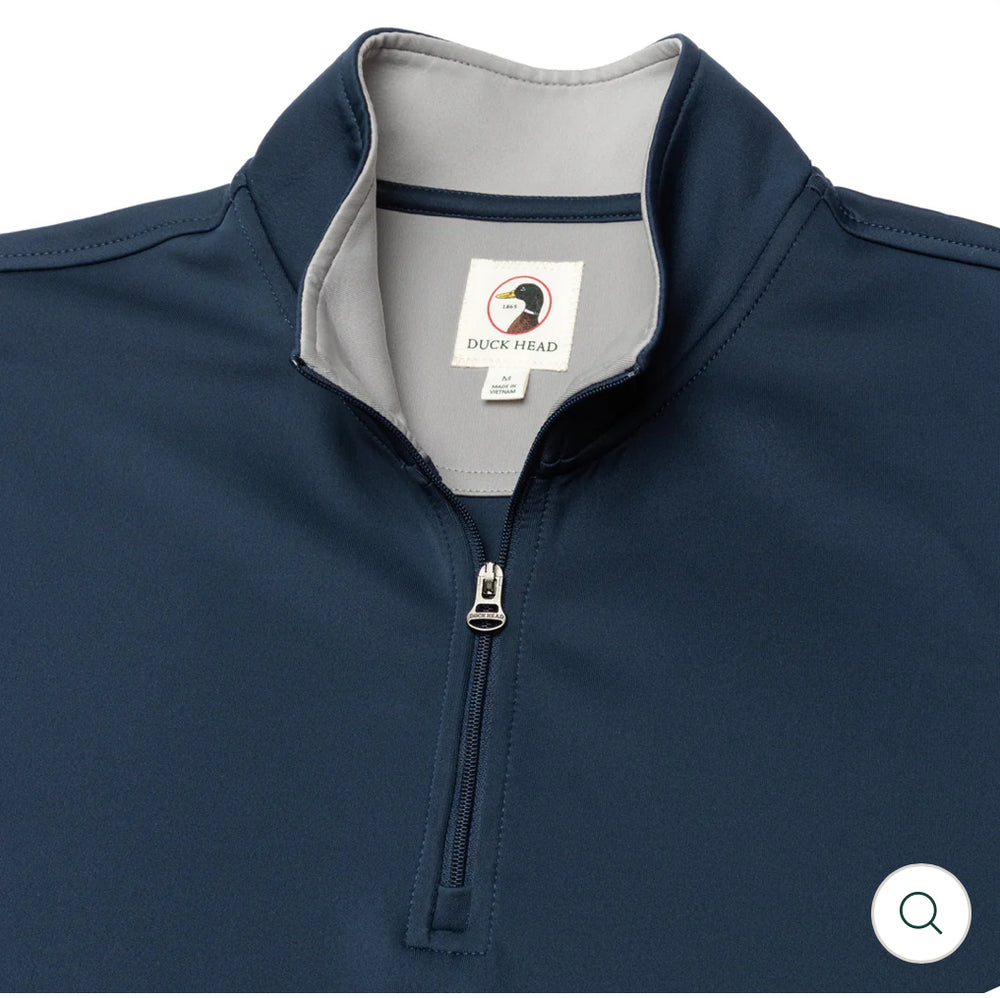 Long Drive Performance 1/4 Zip Pullover: Navy