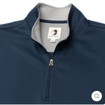 Long Drive Performance 1/4 Zip Pullover: Navy