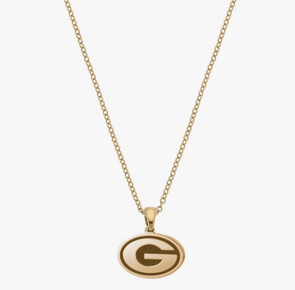 Georgia Bulldogs 24K Gold Plated Pendant Necklace