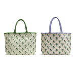 LILY OF THE VALLEY TOTE BAG WITH COTTON WEBBING HANDLES