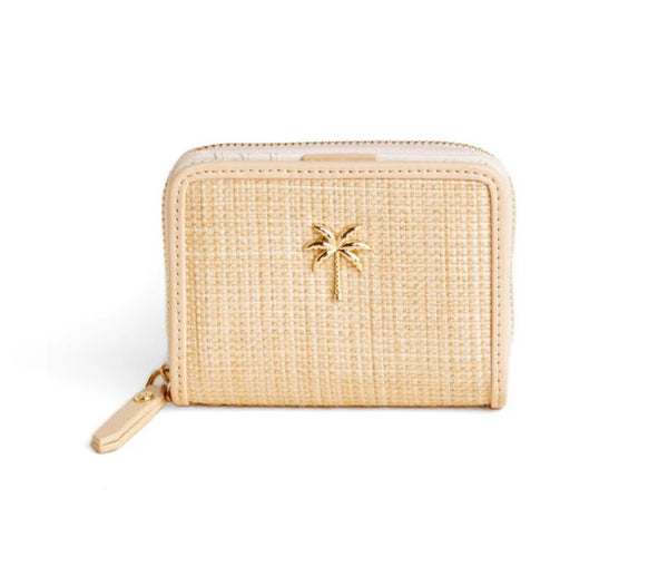 Boho Mini Zip Wallet Palm Tree