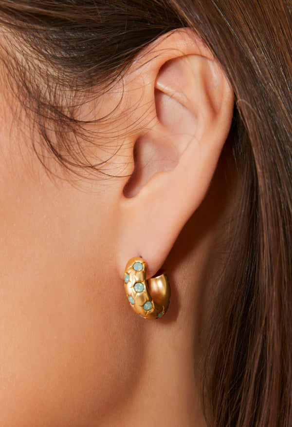 Chubby Hoop Earrings Sea Foam
