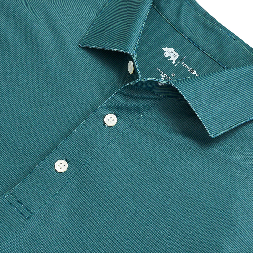 Hairline Stripe Performance Polo - Titan