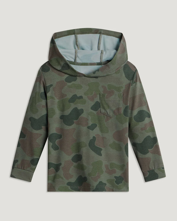 Toddler Bamboo Shade Hoodie - Vintage Camo Oil Green