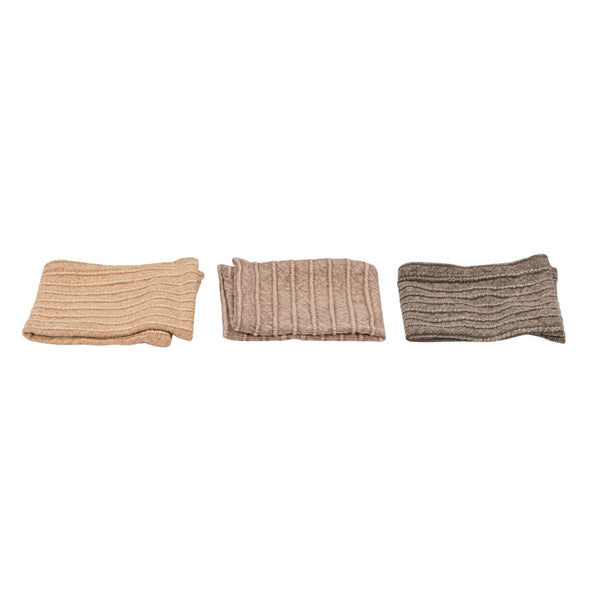 Stonewashed Cotton Striped Dish Cloths