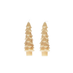 Unscented Tree Shaped Taper Candles, Eggnog