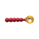 Enameled Aluminum Ice Cream Scoop, Red & Gold Finish