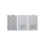 Cotton Printed Tea Towel w/ Holiday Scene/Pattern