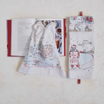 Cotton Printed Tea Towel w/ Holiday Scene/Pattern