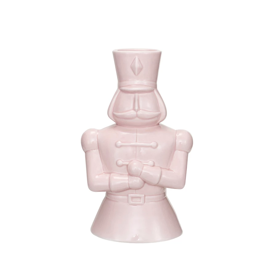 Ceramic Soldier Vase, Pink