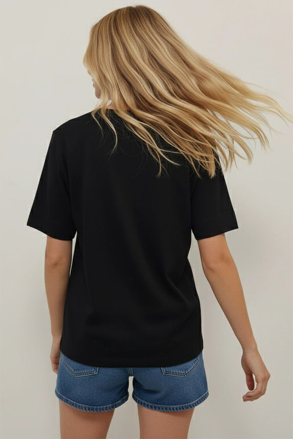 Black Classic V-Neck Tee