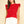 Red Ruffle Sleeve Open Knit Top