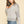Light Grey Striped Drop-Shoulder Knit Sweater