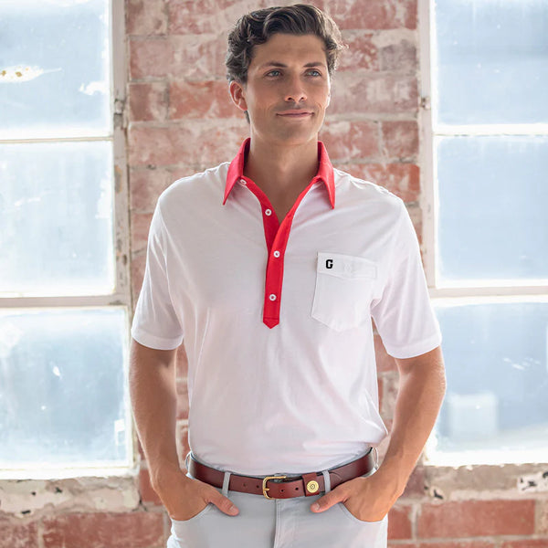 UGA Retro G Old School Rivalry Polo - Red