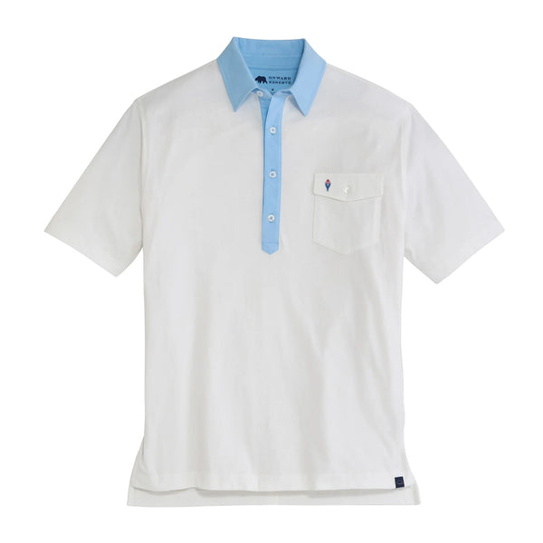 Braves Cooperstown - 1972 Feather Old School Rivalry Polo - Sky