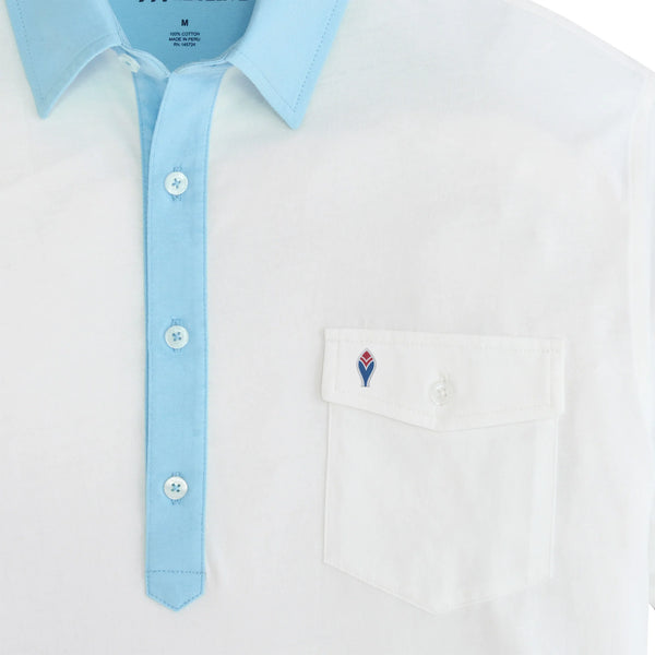 Braves Cooperstown - 1972 Feather Old School Rivalry Polo - Sky