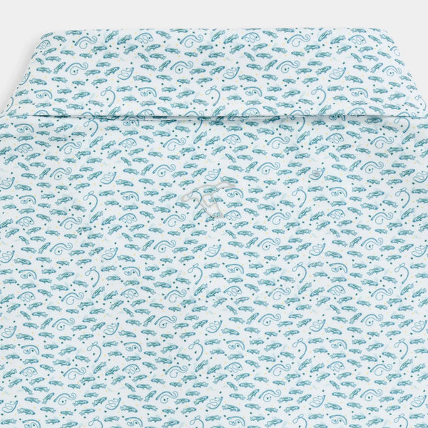 Storm Blue Catch and Release Printed Performance Polo